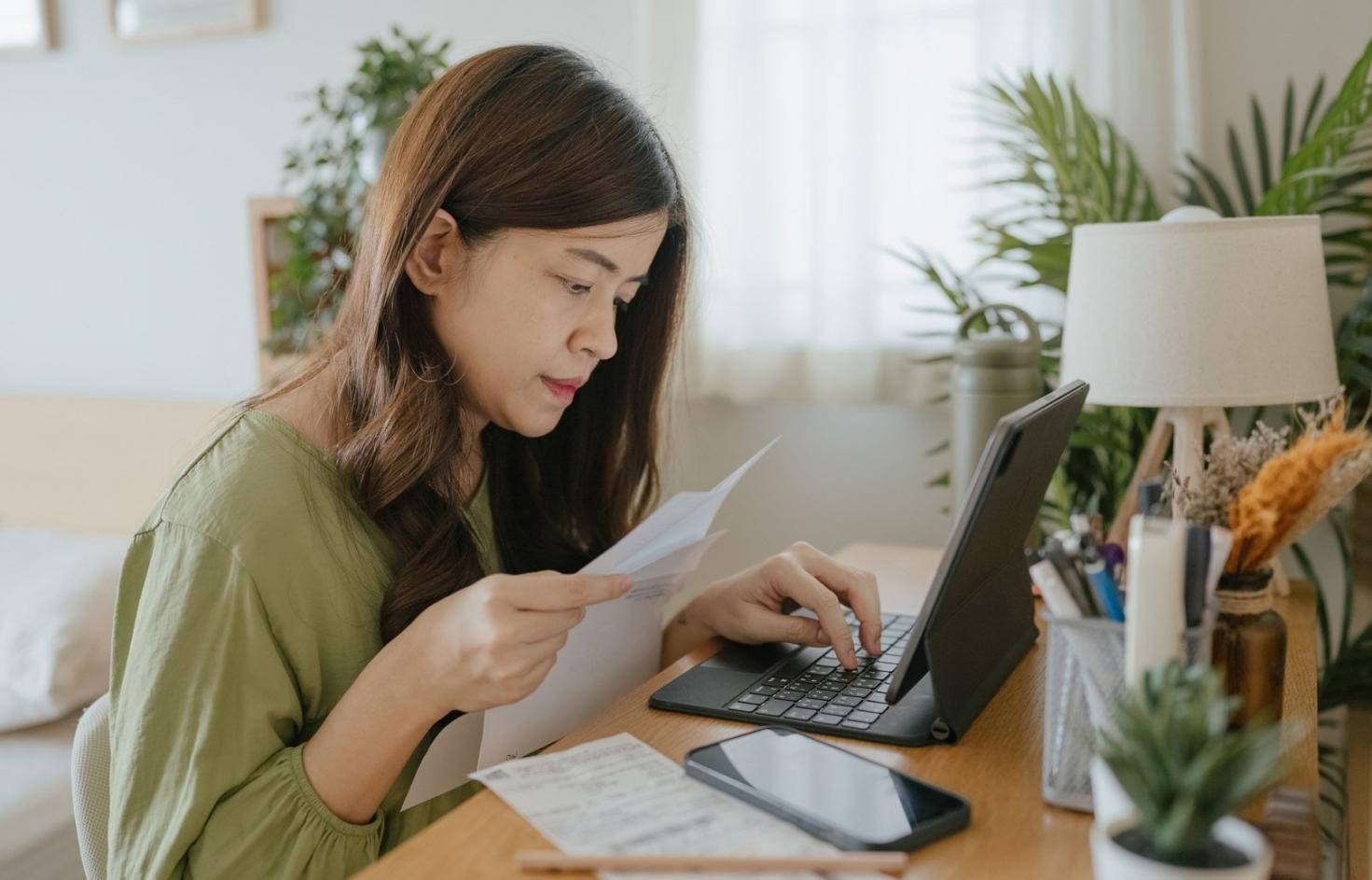 Team member reviewing course content